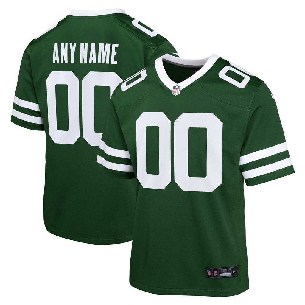 New York Jets Nike Youth Custom Game Official Jersey -  Legacy Green