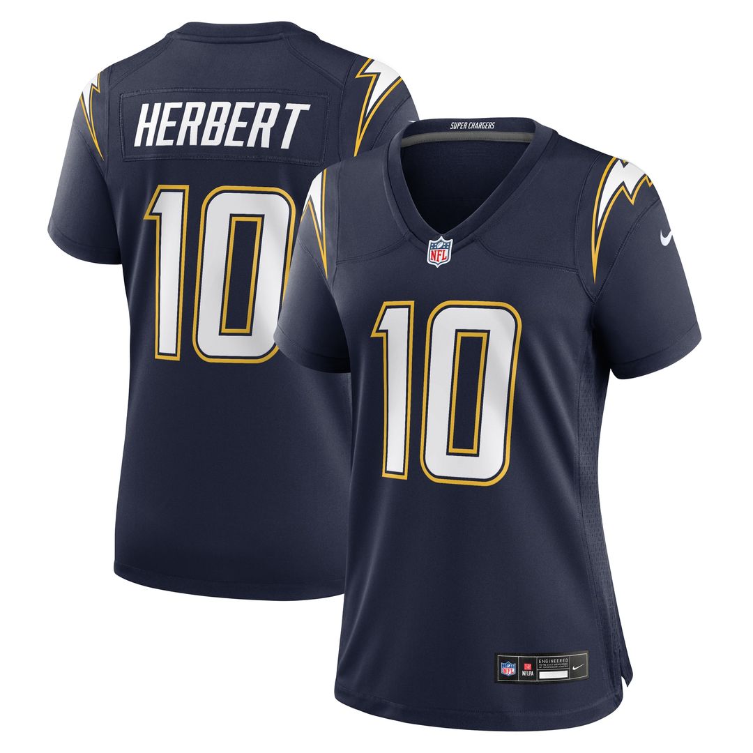 Justin Herbert Los Angeles Chargers Nike Women's Alternate Super Chargers Game Jersey - Navy