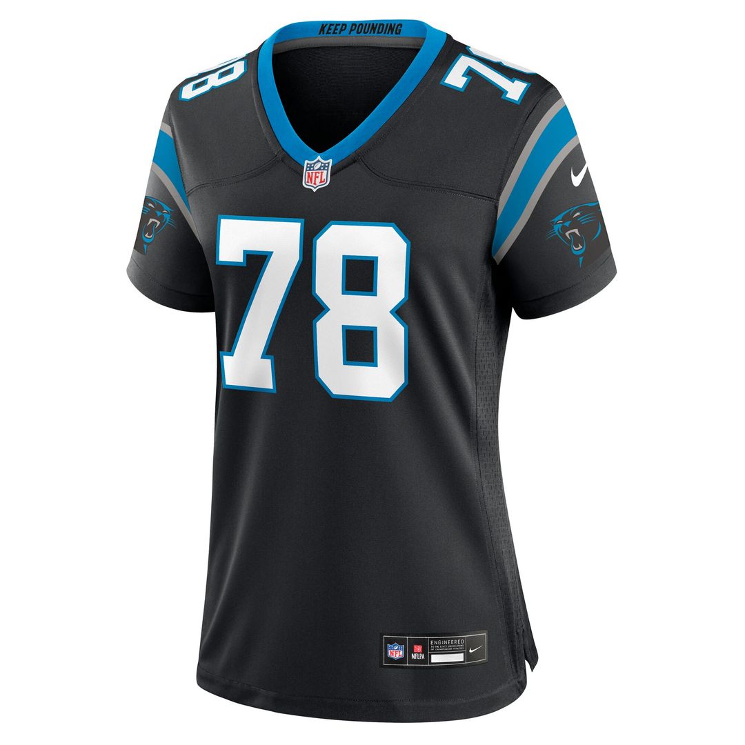 Popo Aumavae Carolina Panthers Nike Women's Team Game Official Jersey -  Black