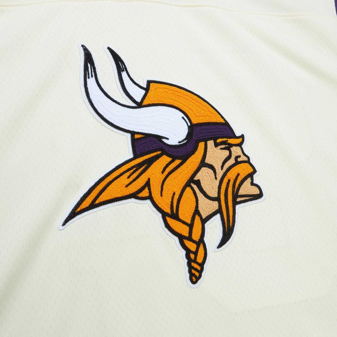 Randy Moss Minnesota Vikings Mitchell & Ness Chainstitch Legacy Official Jersey - Cream
