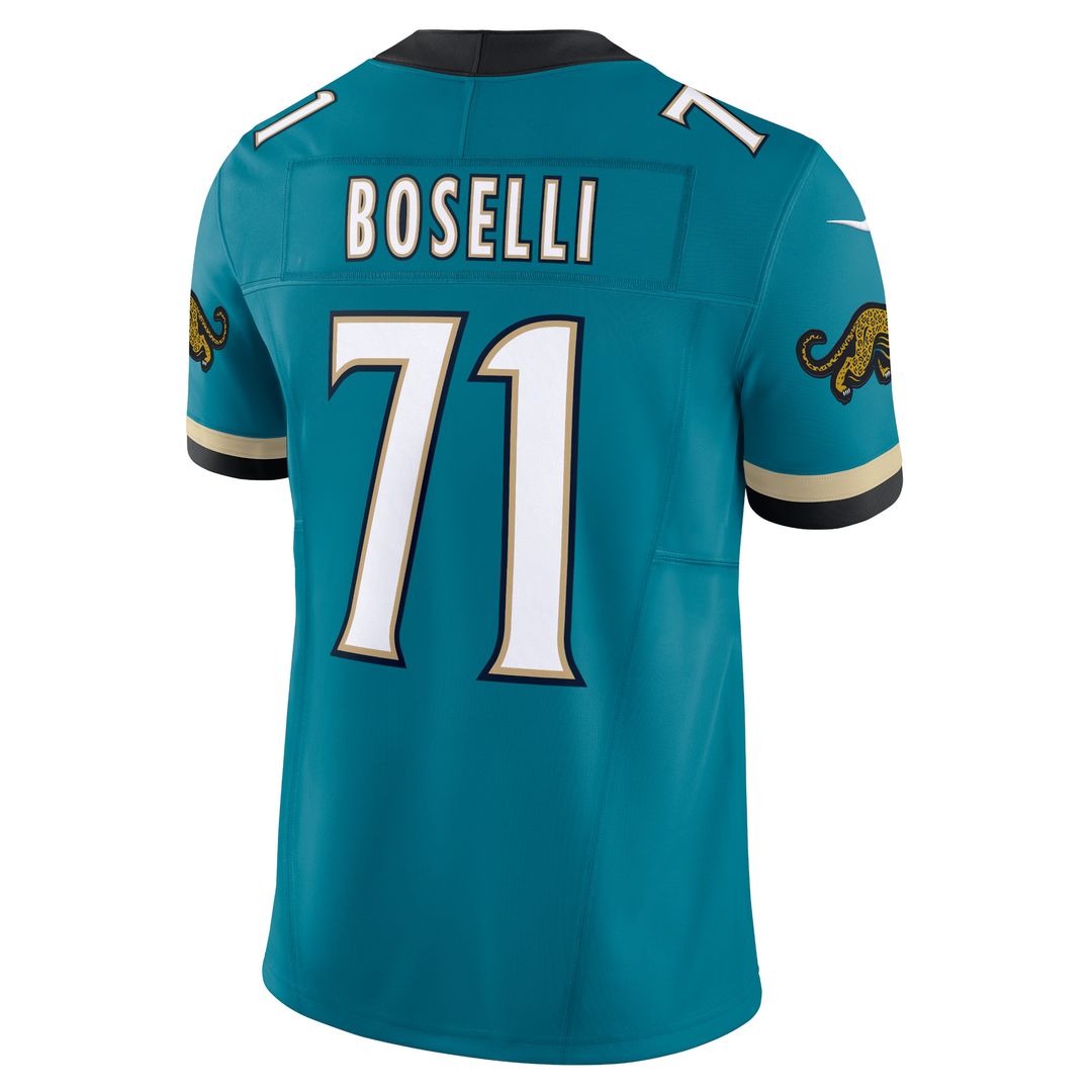 Tony Boselli Jacksonville Jaguars Nike Prowler Throwback Vapor F.U.S.E. Limited Retired Player Official Jersey - Teal