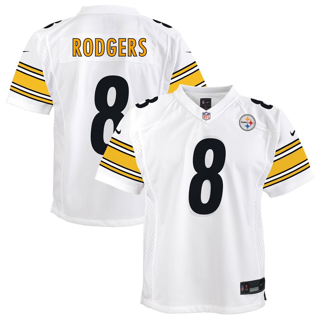 Aaron Rodgers Pittsburgh Steelers Nike Youth Game Jersey â€?White