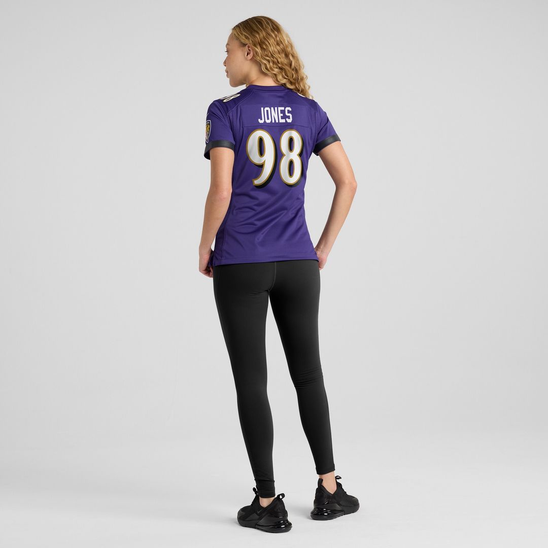 Travis Jones Baltimore Ravens Nike Women's Player Game Official Jersey - Purple