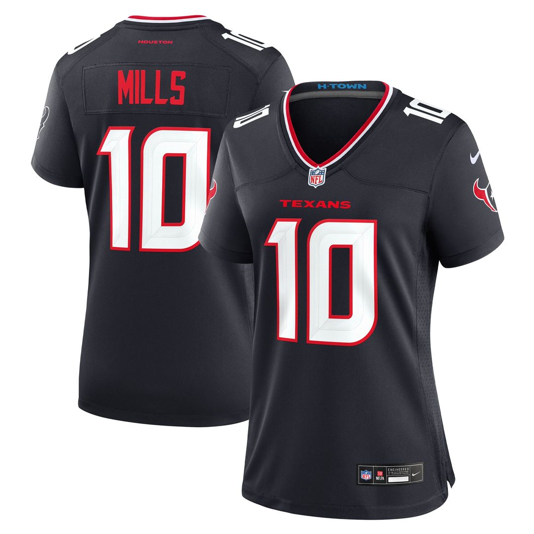 Davis Mills Houston Texans Nike Women's Team Game Official Jersey -  Navy