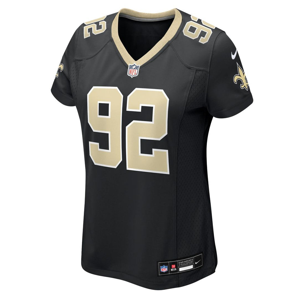 Davon Godchaux New Orleans Saints Nike Women's Team Game Official Jersey -  Black