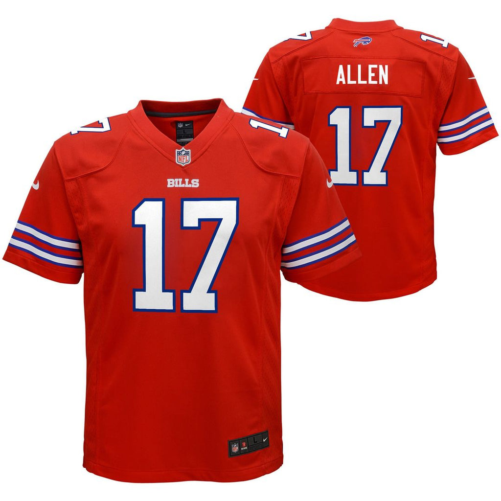Josh Allen Buffalo Bills Nike Youth Game Official Jersey - Red