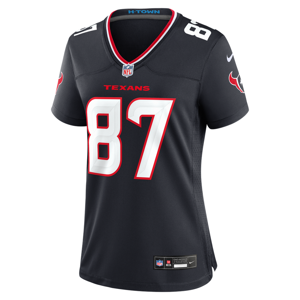 Foster Moreau Houston Texans Nike Women's Team Game Jersey - Navy