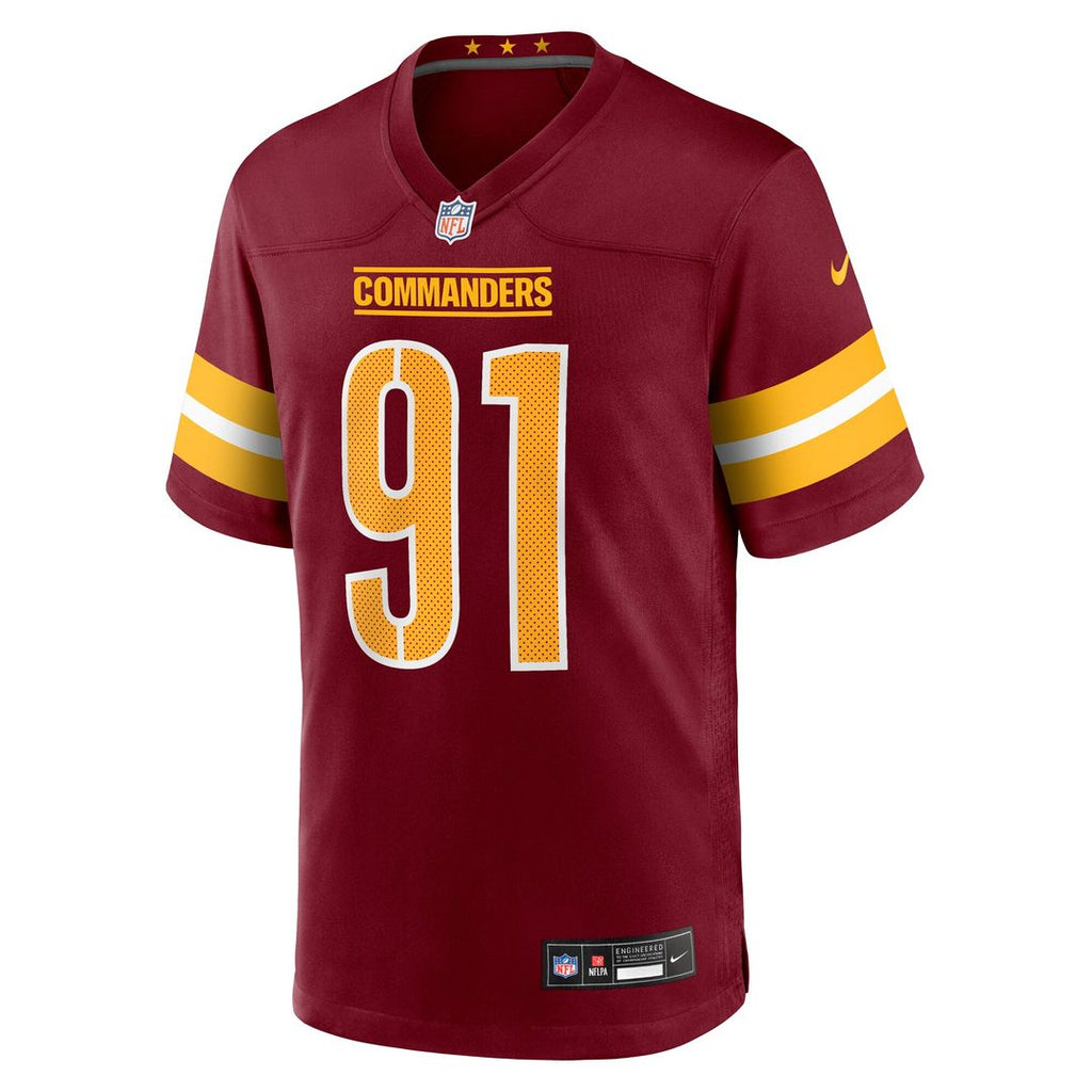 Deatrich Wise Jr. Washington Commanders Nike Team Game Official Jersey -  Burgundy