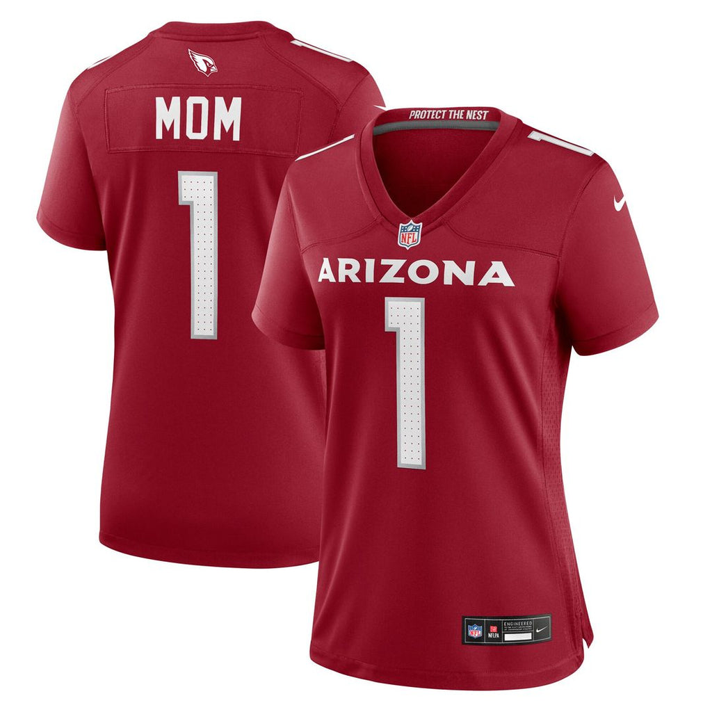 Number 1 Mom Arizona Cardinals Nike Women's Game Official Jersey - Cardinal