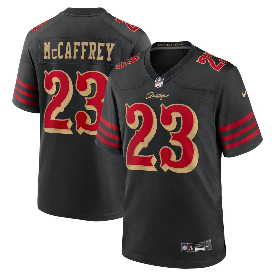 Christian McCaffrey San Francisco 49ers Nike 2025 Rivalries Collection Game Official Jersey - Black