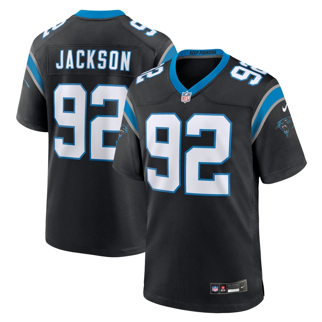 Cam Jackson Carolina Panthers Nike Team Game Jersey - Black