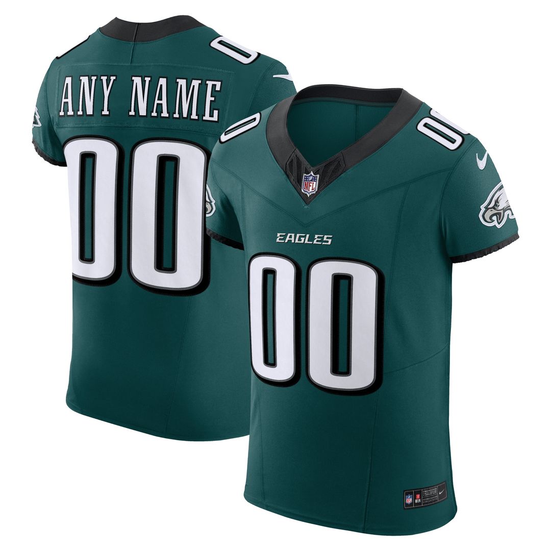 Philadelphia Eagles Nike Team Vapor F.U.S.E. Elite Custom Jersey - Midnight Green
