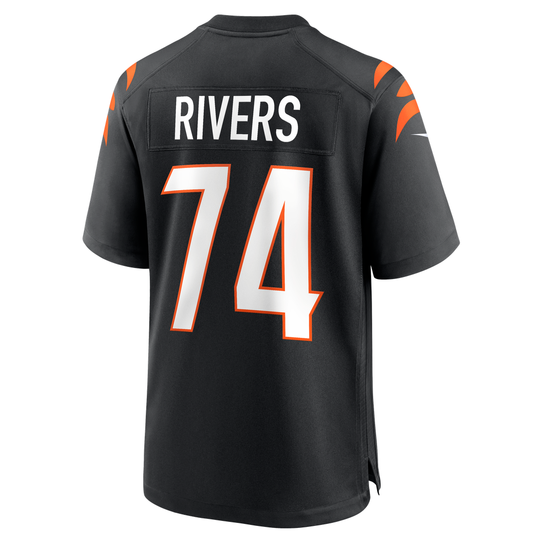 Jalen Rivers Cincinnati Bengals Nike Team Game Official Jersey -  Black