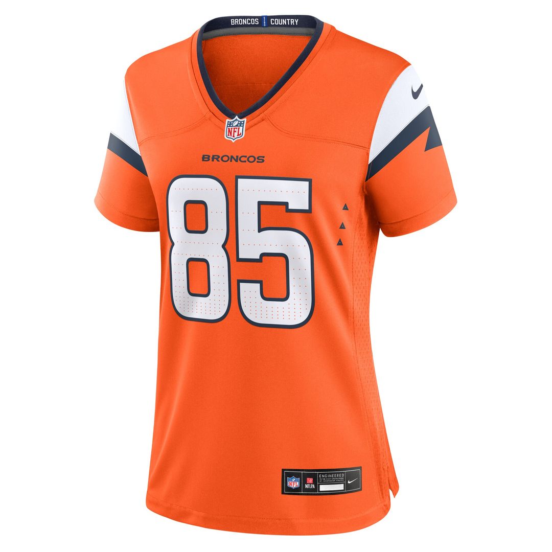 Lucas Krull Denver Broncos Nike Women's Team Game Jersey - Orange