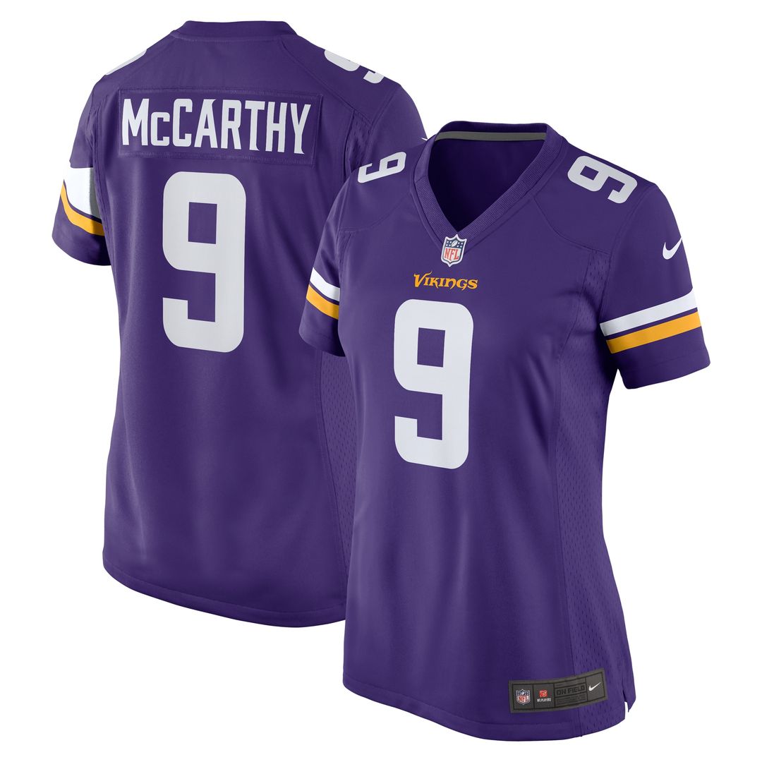 J.J. McCarthy Minnesota Vikings Nike Women's Player Game Jersey - Purple