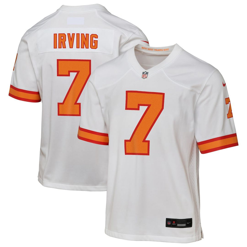 Bucky Irving '76 Tampa Bay Buccaneers Youth  Game Official Jersey - White