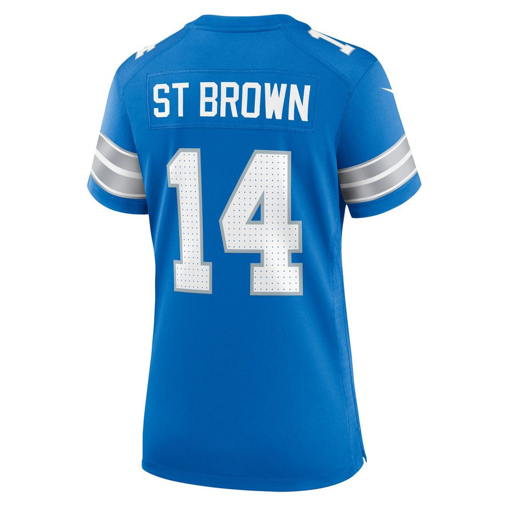 Amon-Ra St. Brown Detroit Lions Nike Women's Team Game Official Jersey - Blue