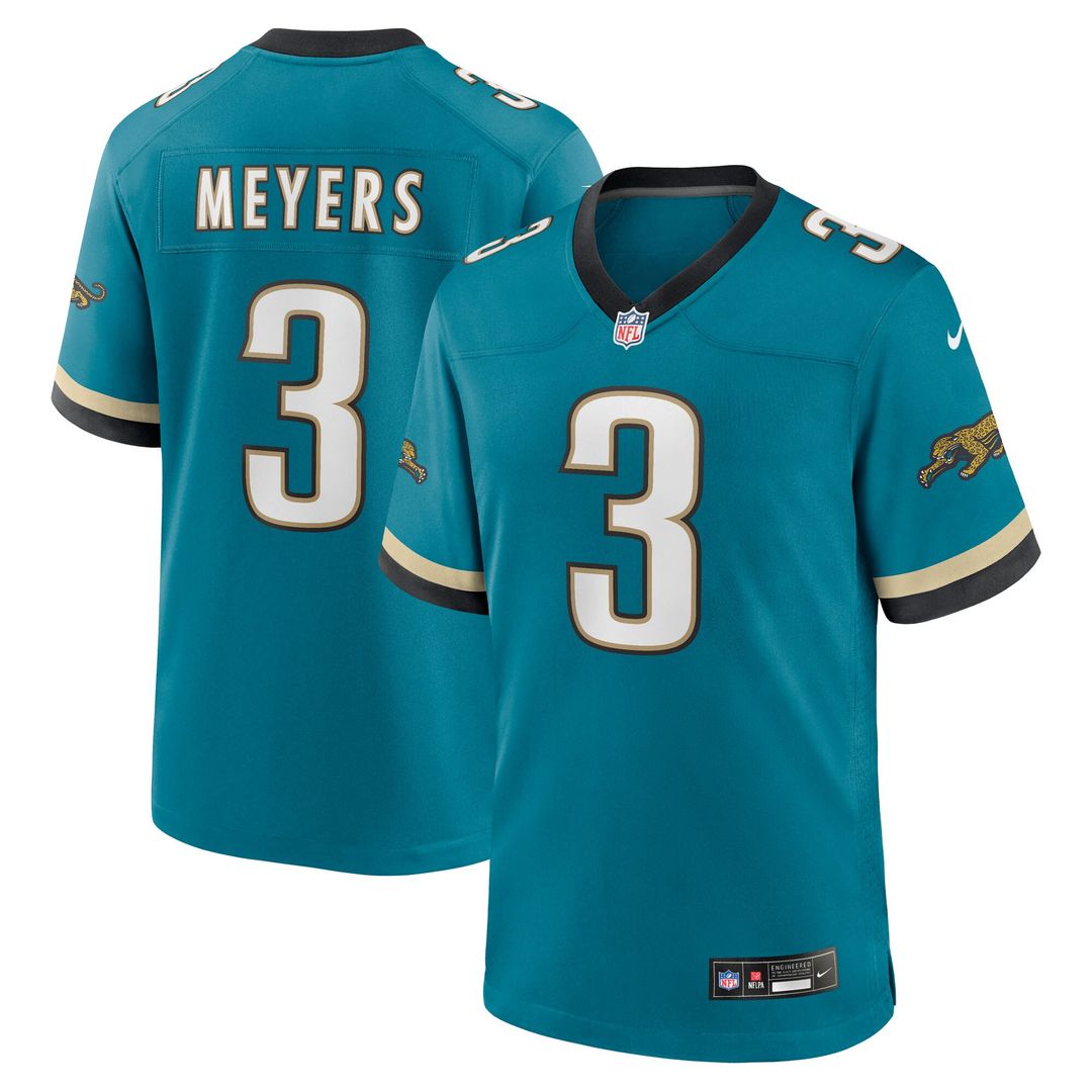 Jakobi Meyers Jacksonville Jaguars Nike Alternate 2 Prowler Throwback Game Jersey - Teal