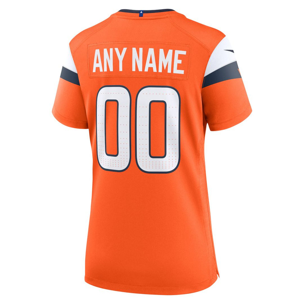 Denver Broncos Nike Women's Team Custom Game Jersey - Orange