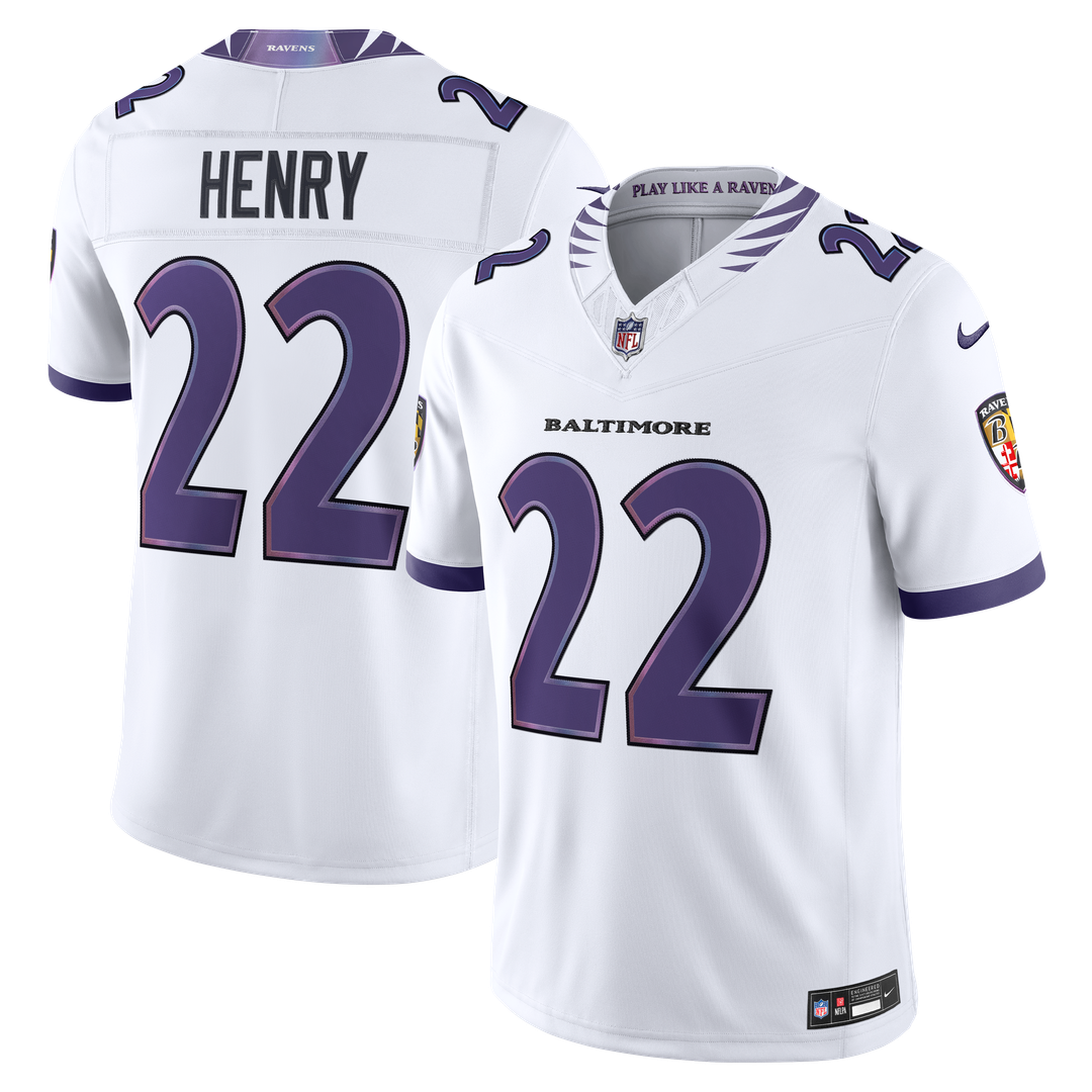 Derrick Henry Baltimore Ravens Nike Vapor F.U.S.E. Stitched Limited Official Jersey - White