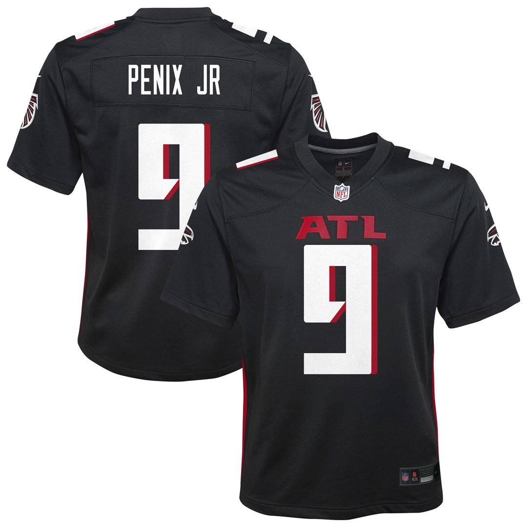 Michael Penix Jr. Atlanta Falcons Nike Youth Team Game Official Jersey - Black