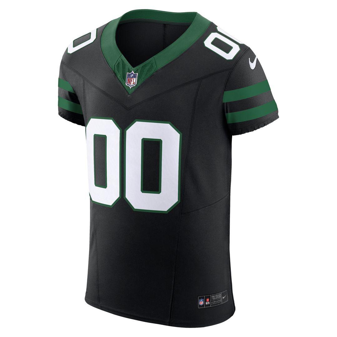 New York Jets Nike Alternate Vapor F.U.S.E. Elite Custom Official Jersey - Legacy Black