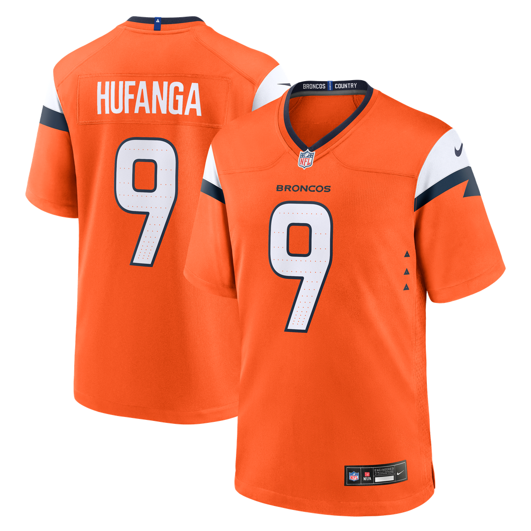 Talanoa Hufanga Denver Broncos Nike Team Game Official Jersey -  Orange