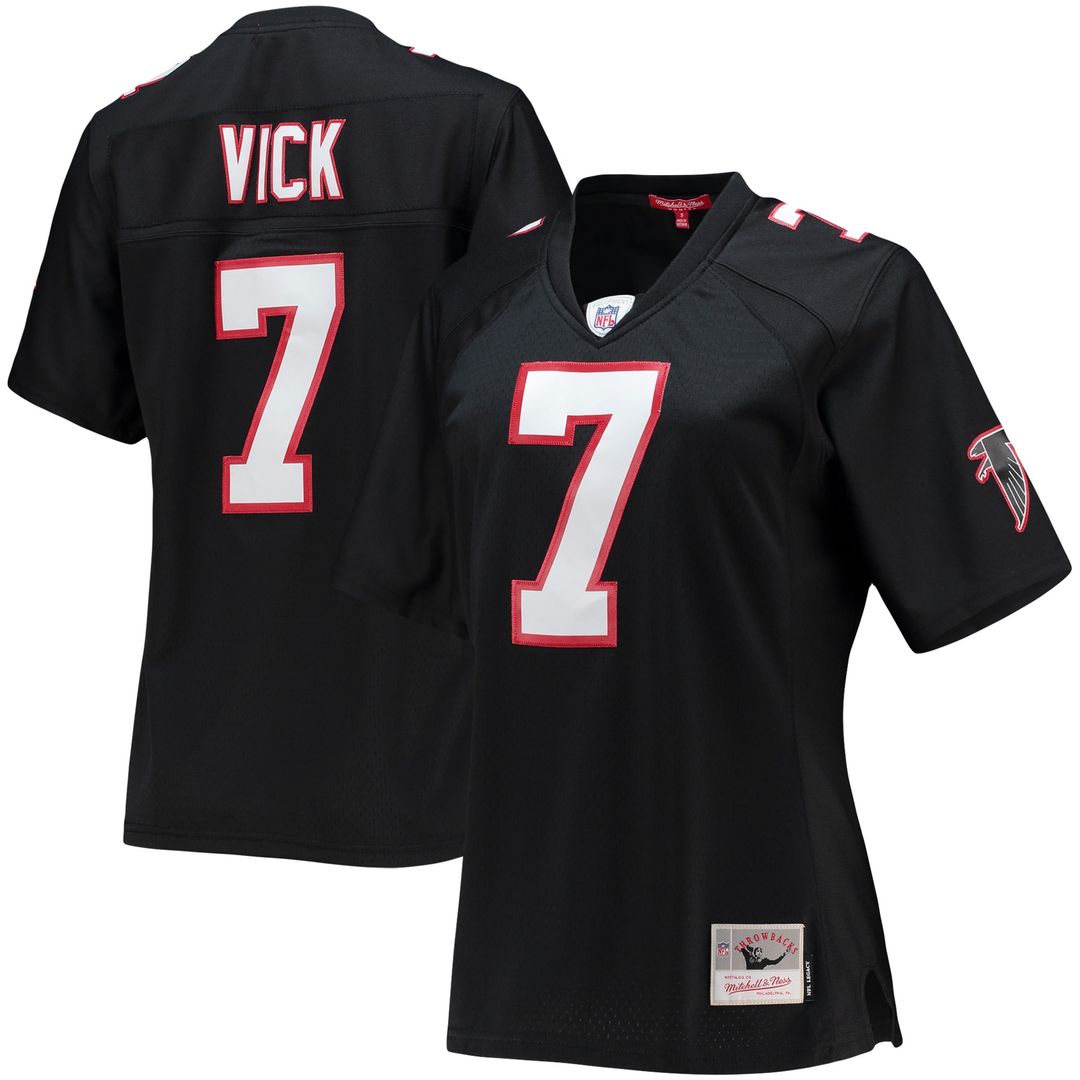 Michael Vick Atlanta Falcons Mitchell & Ness Women's Legacy Player Replica Jersey - Black