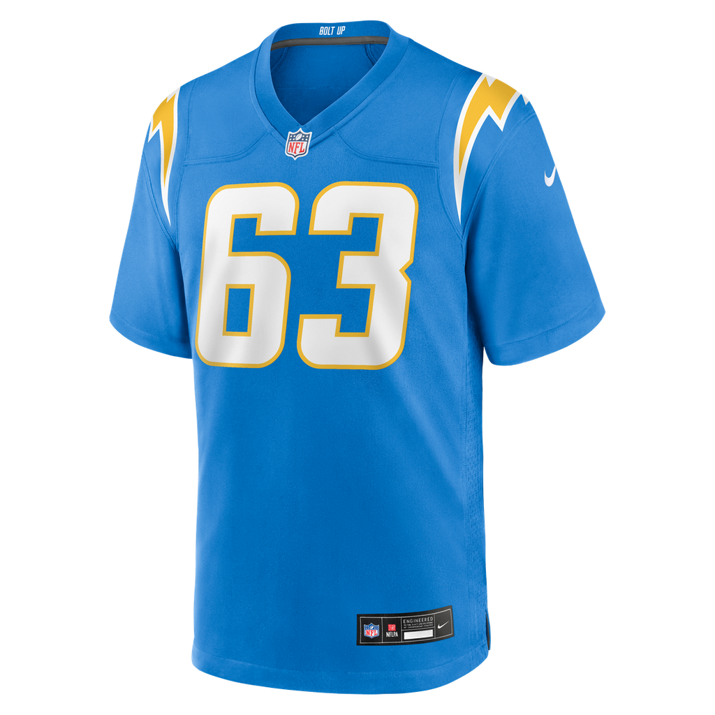 Tyler Biadasz Los Angeles Chargers Nike Team Game Jersey - Powder Blue