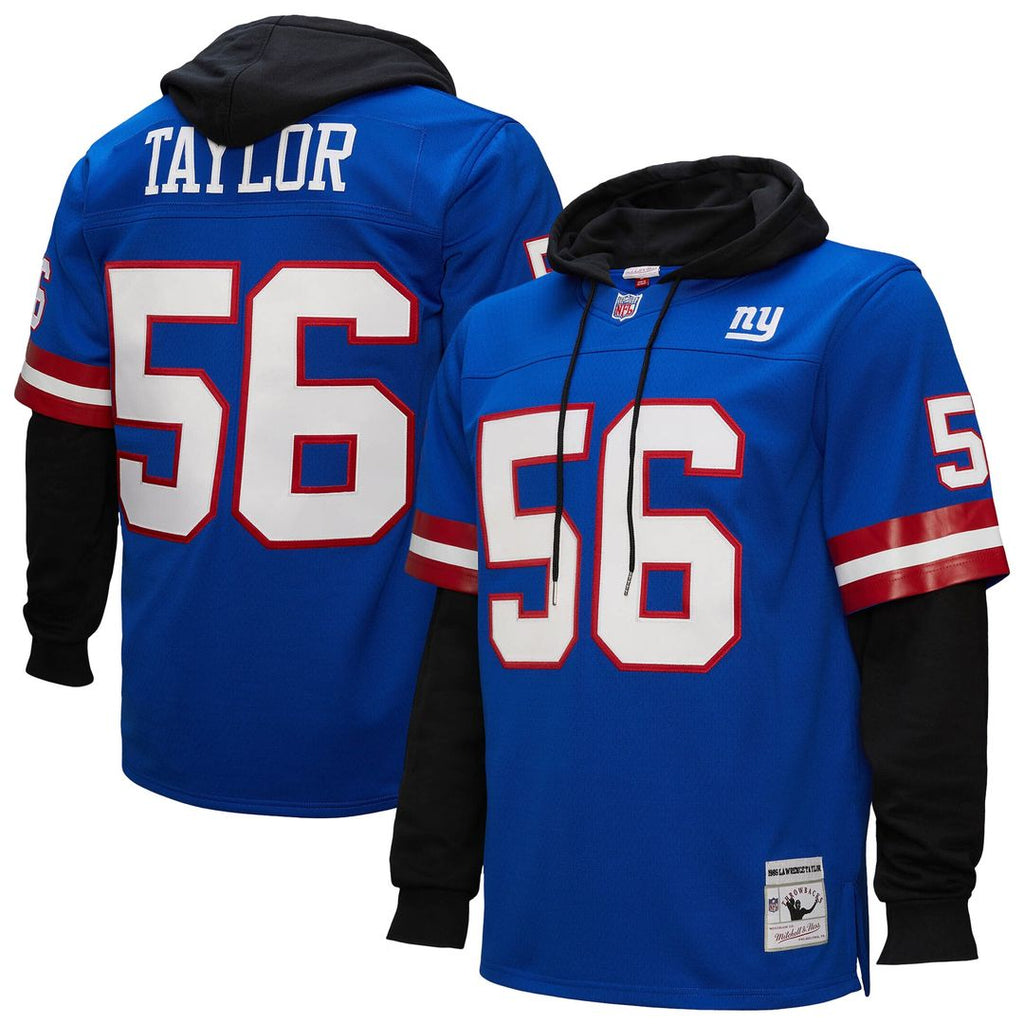 Lawrence Taylor New York Giants Mitchell & Ness Player Name & Number Hoodie Legacy Official Jersey - Royal