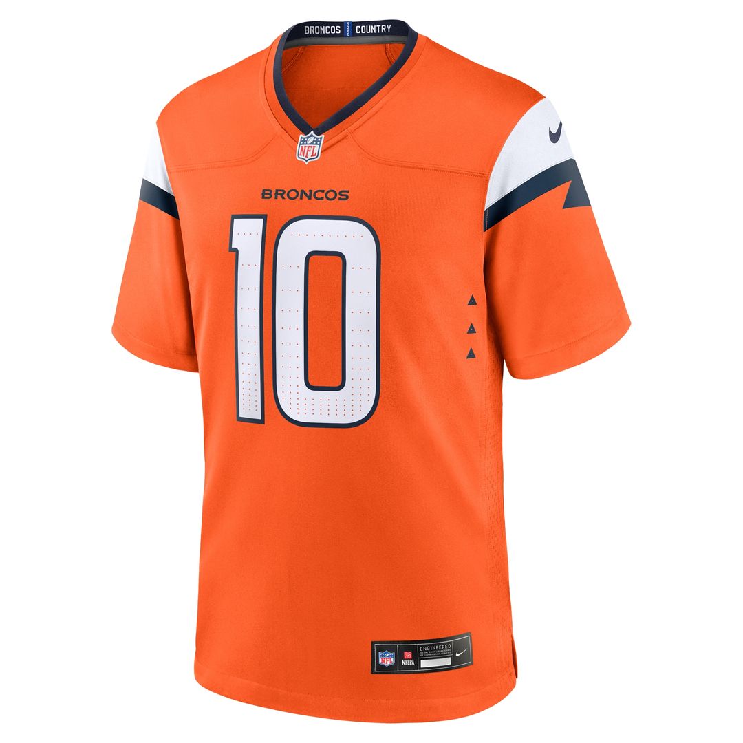 Bo Nix Denver Broncos Nike  Player Game Official Jersey - Orange