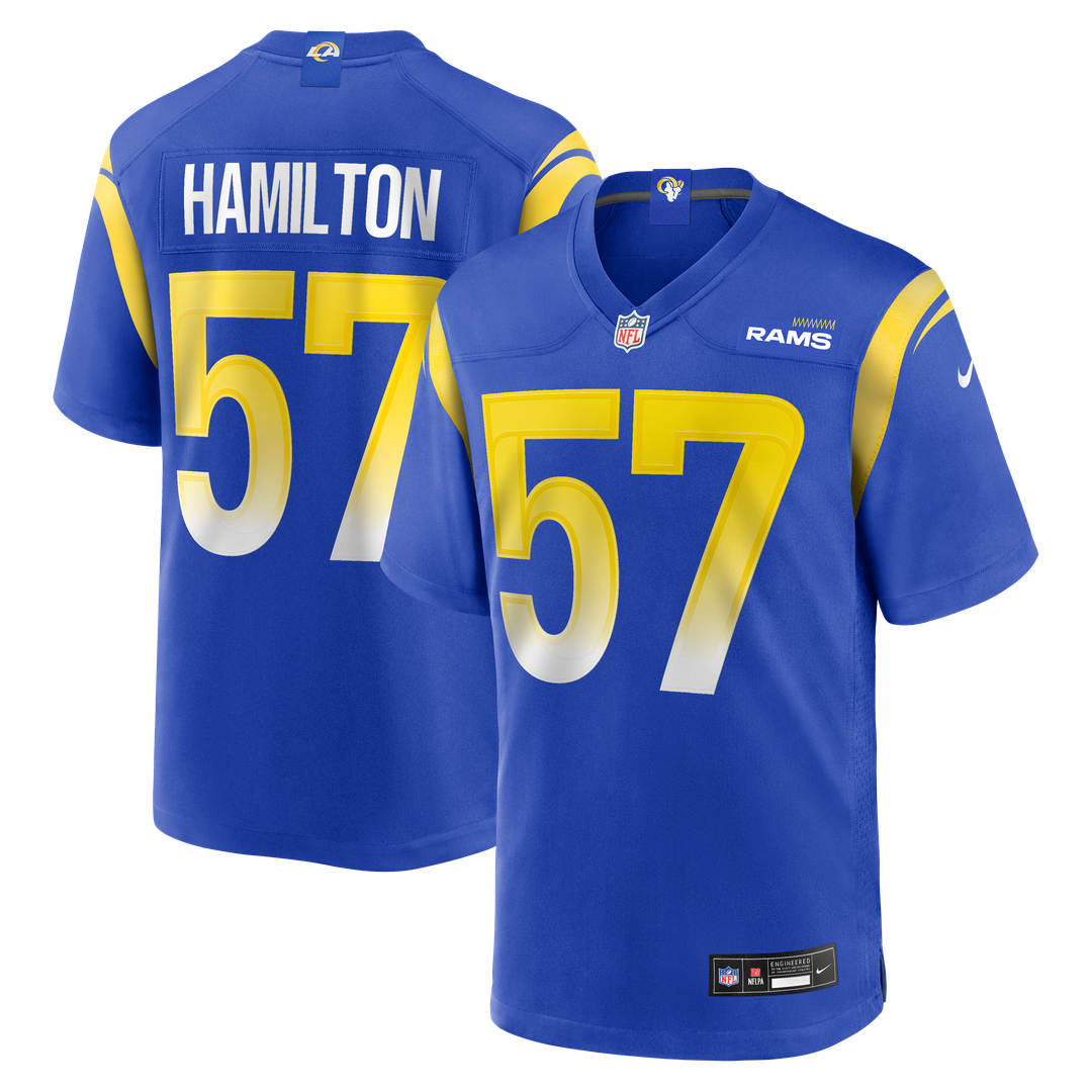 Ty Hamilton Los Angeles Rams Nike Team Game Jersey - Royal