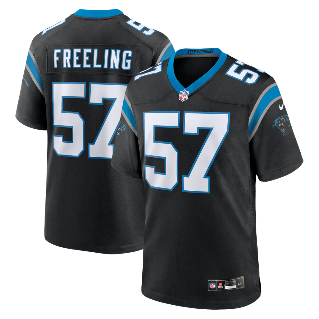 Monroe Freeling Carolina Panthers Nike 2026 NFL Draft First Round Pick No. 19 Team Game Official Jersey - Black