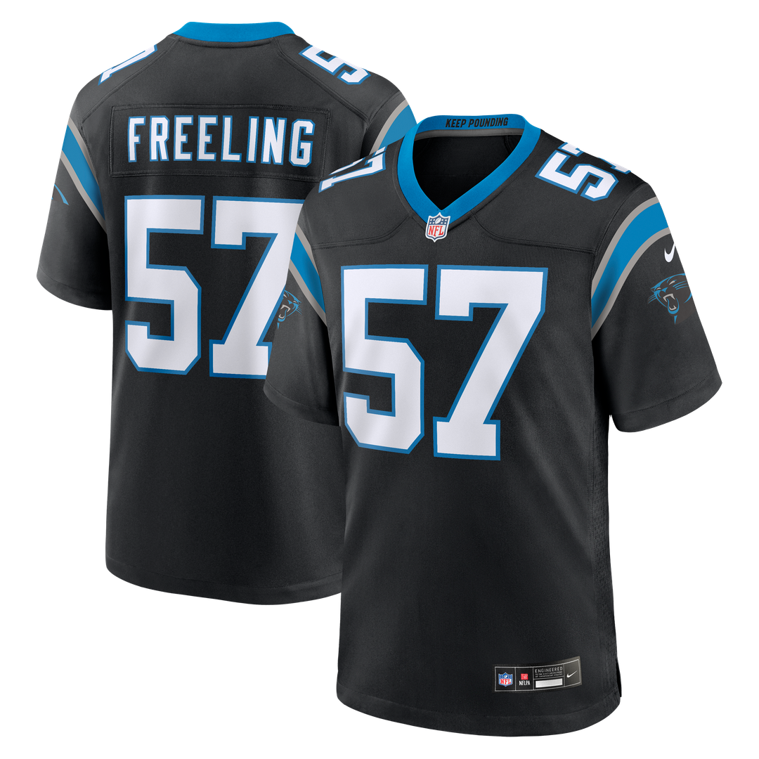 Monroe Freeling Carolina Panthers Nike 2026 NFL Draft First Round Pick No. 19 Team Game Official Jersey - Black