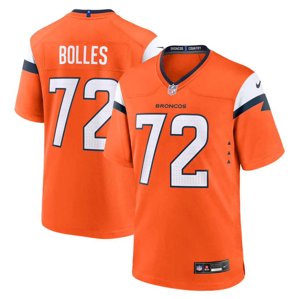 Garett Bolles Denver Broncos Nike Team Game Official Jersey -  Orange