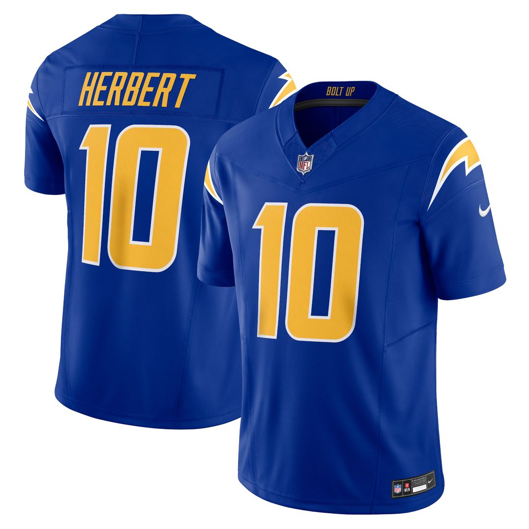 Justin Herbert Los Angeles Chargers Nike Vapor F.U.S.E. Limited Official Jersey - Royal