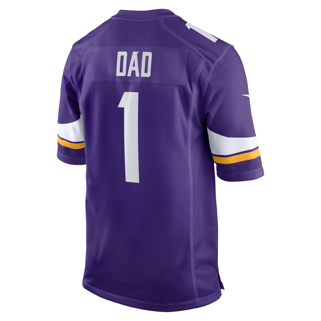 Number 1 Dad Minnesota Vikings Nike Game Official Jersey - Purple