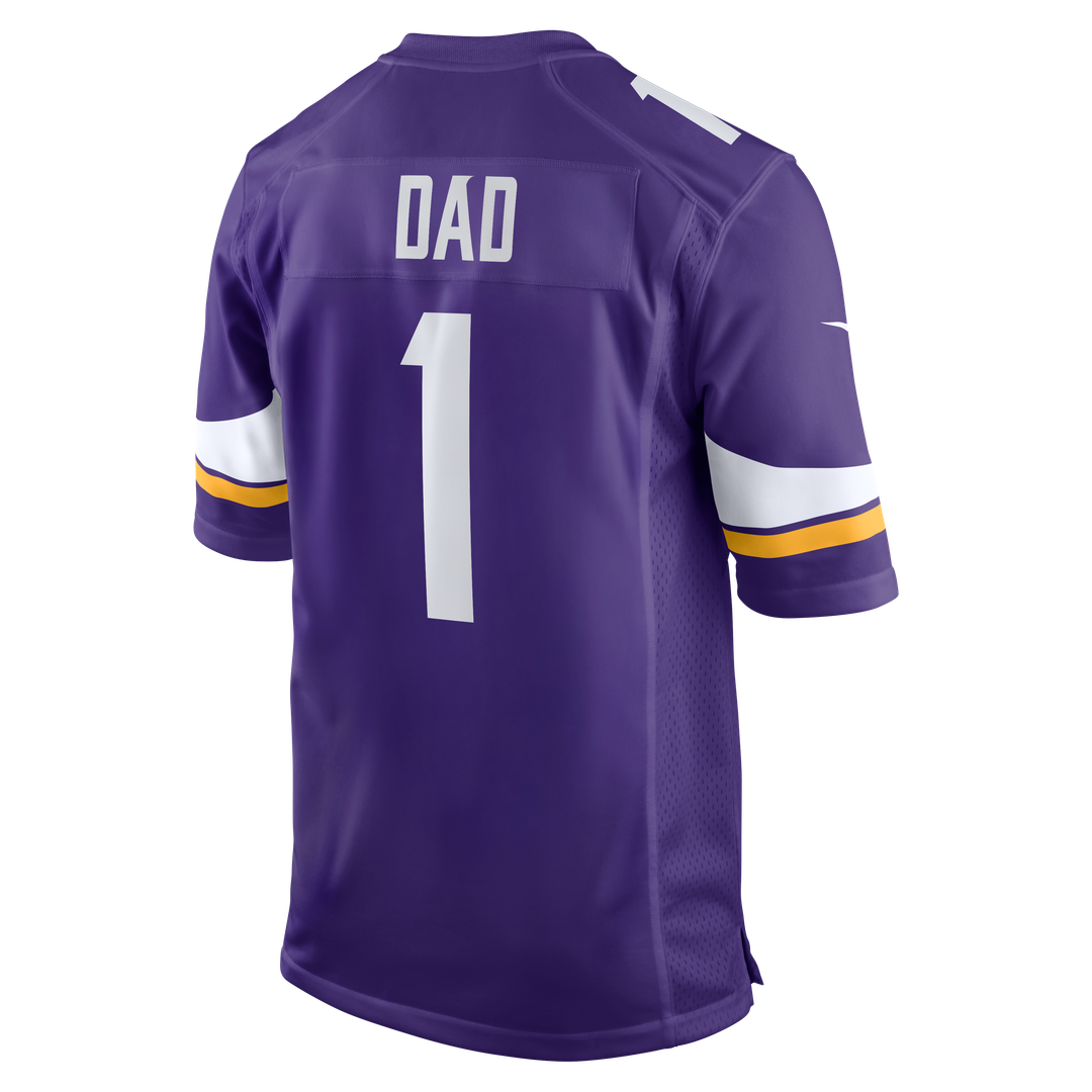Number 1 Dad Minnesota Vikings Nike Game Official Jersey - Purple