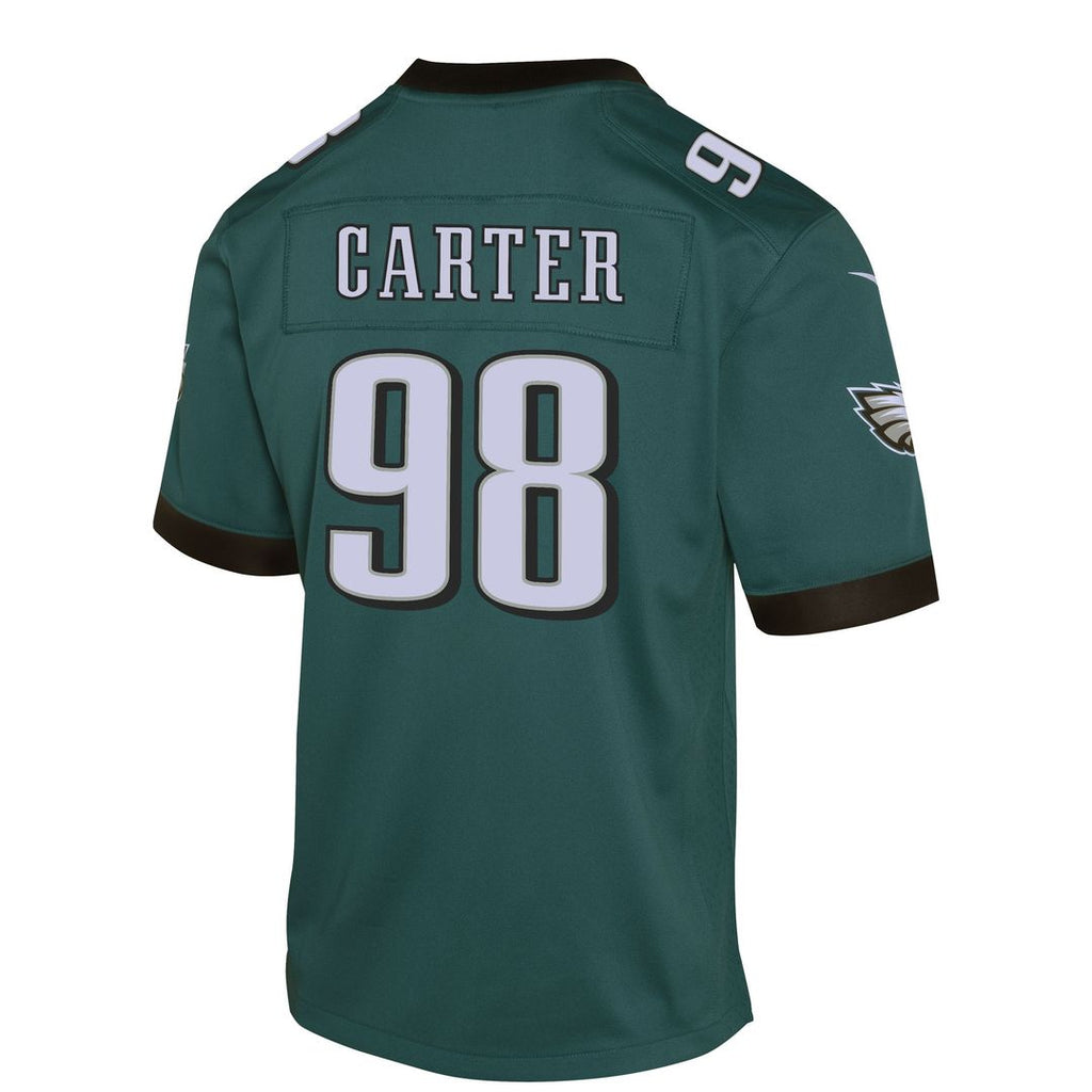 Jalen Carter Philadelphia Eagles Nike Youth Game Player Official Jersey - Midnight Green