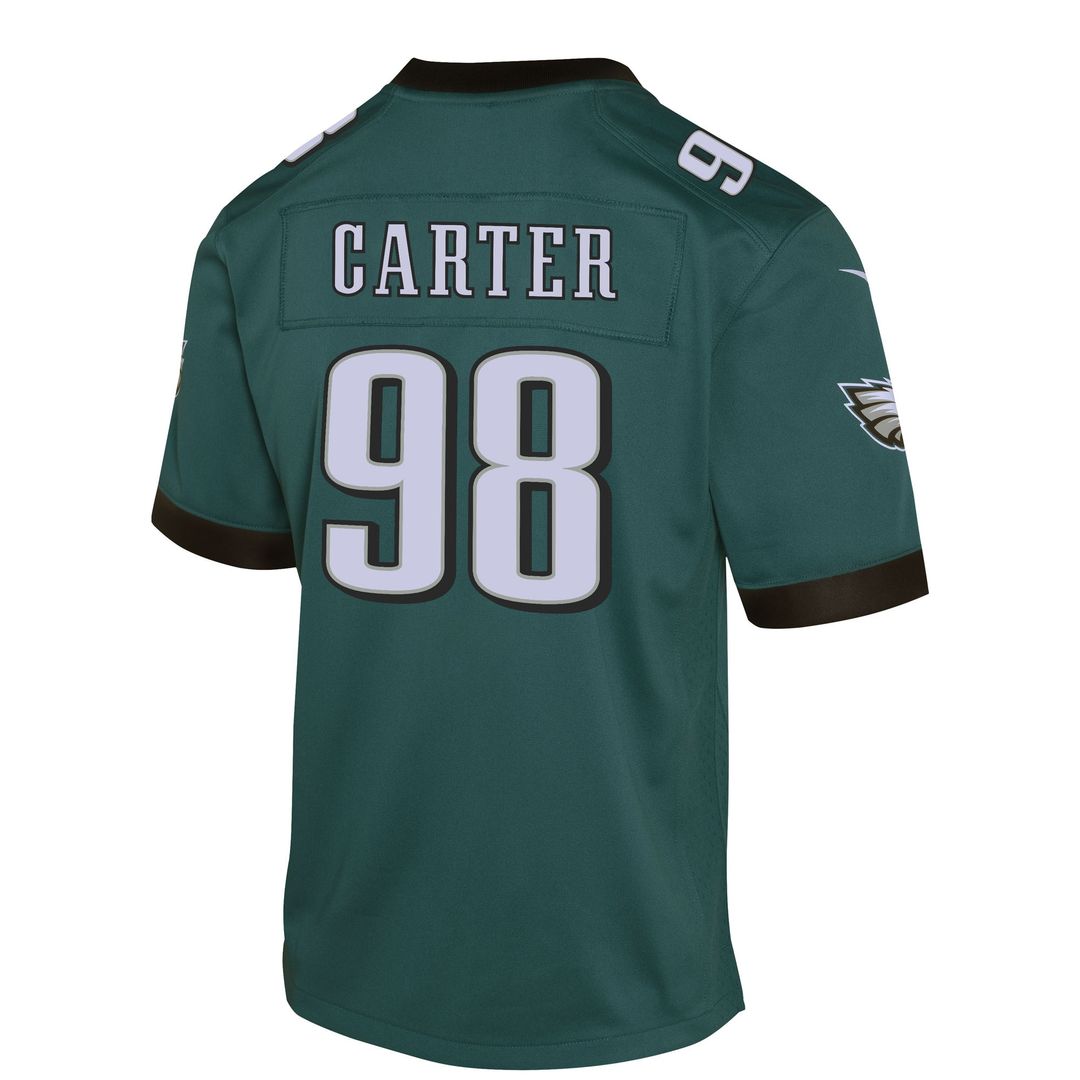 Jalen Carter Philadelphia Eagles Nike Youth Game Player Official Jersey - Midnight Green