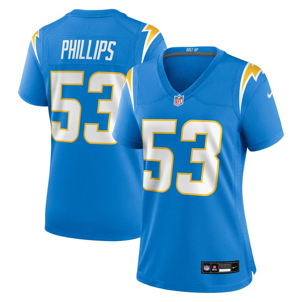 Del'Shawn Phillips Los Angeles Chargers Nike Women's Team Game Official Jersey -  Powder Blue