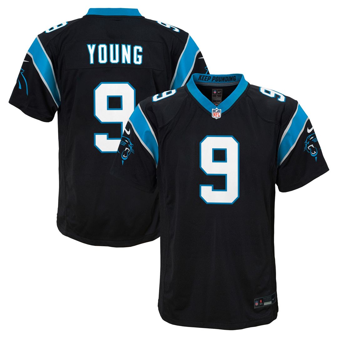 Bryce Young Carolina Panthers Nike Youth Game Official Jersey - Black