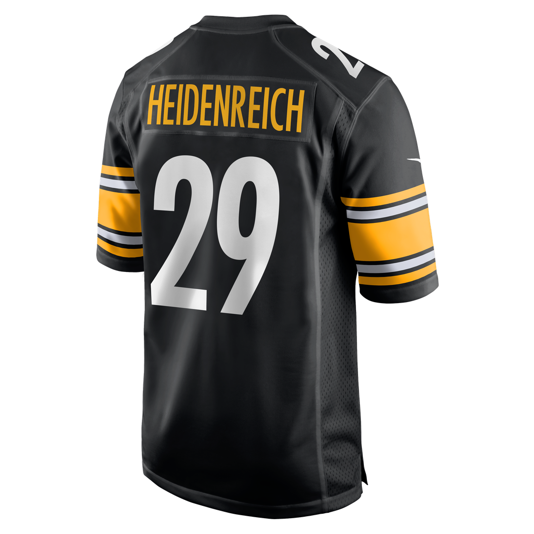 Eli Heidenreich Pittsburgh Steelers Nike Team Game Official Jersey - Black