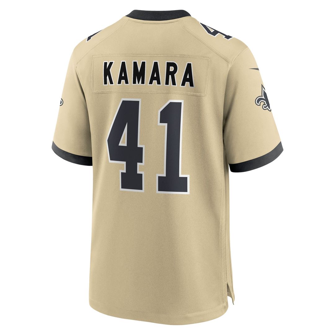 Alvin Kamara New Orleans Saints Nike Youth Gameday Golds Alternate Game Player Official Jersey - Gold