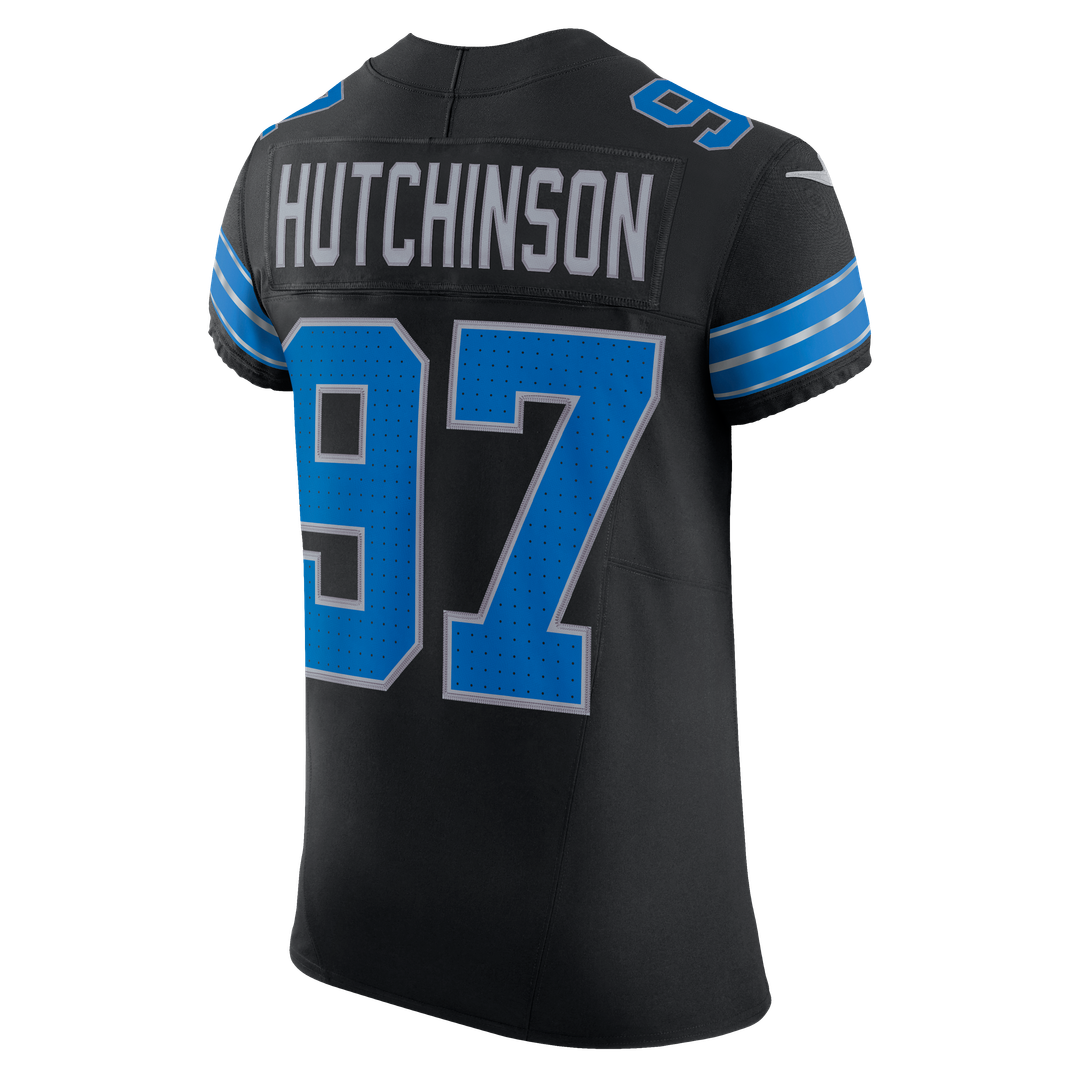 Aidan Hutchinson Detroit Lions Nike Alternate Vapor F.U.S.E. Elite Official Jersey - Black