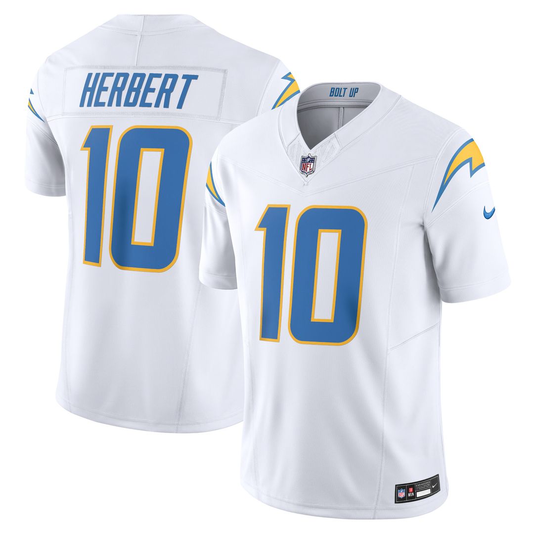 Justin Herbert Los Angeles Chargers Nike Vapor F.U.S.E. Limited Official Jersey - White