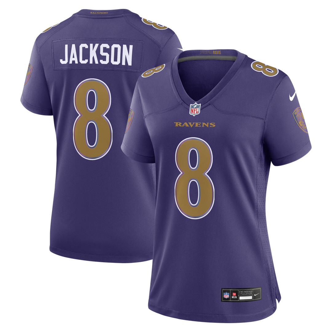 Lamar Jackson Baltimore Ravens Nike Women's Alternate Game Jersey - Purple