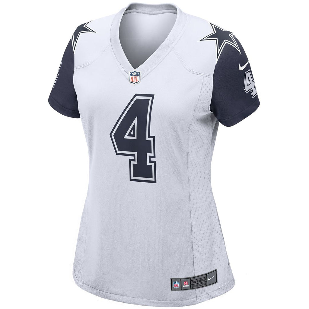 Dak Prescott Dallas Cowboys Nike Women's Alternate Game Official Jersey - White