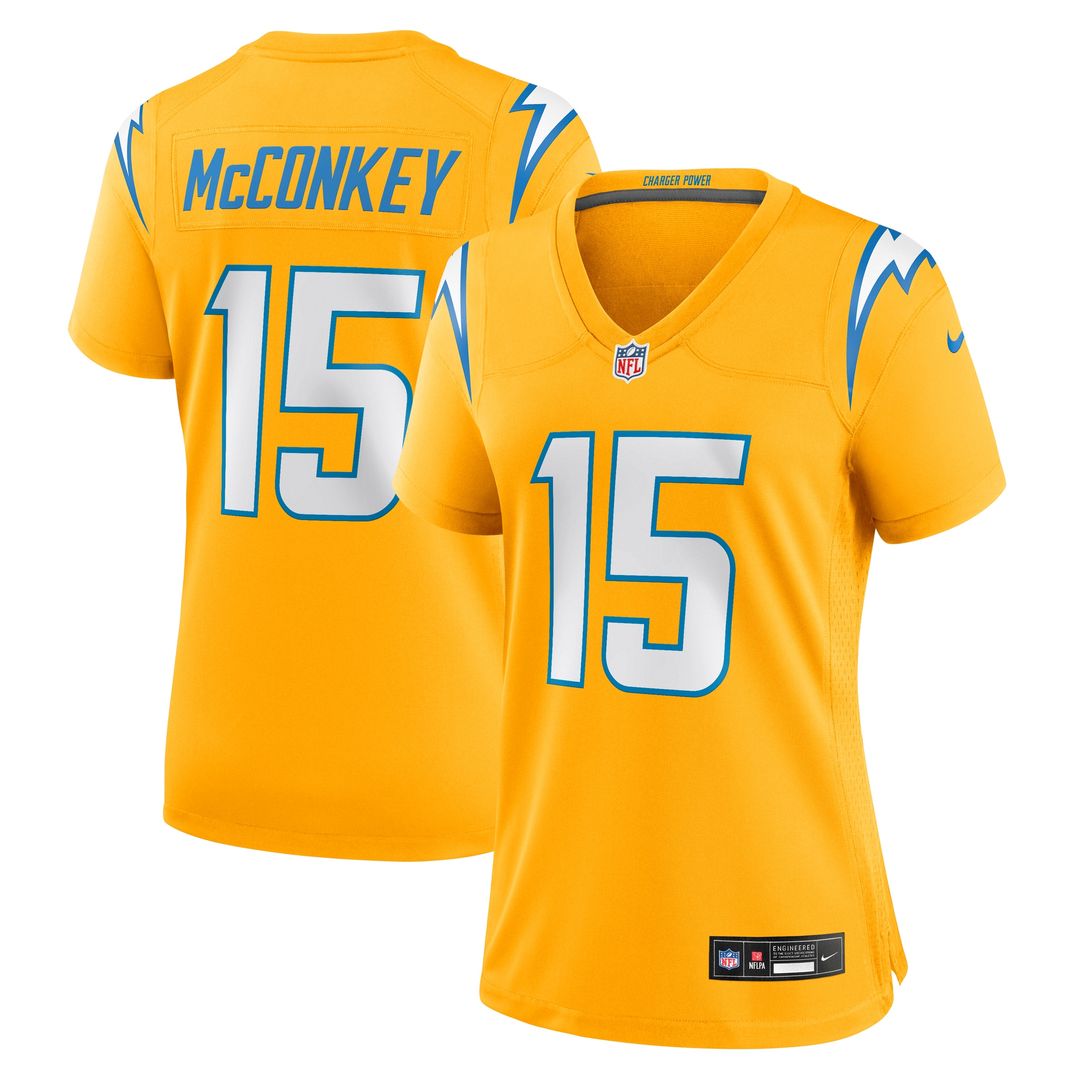 Ladd McConkey Los Angeles Chargers Nike Women's  Game Official Jersey -  Powder Blue