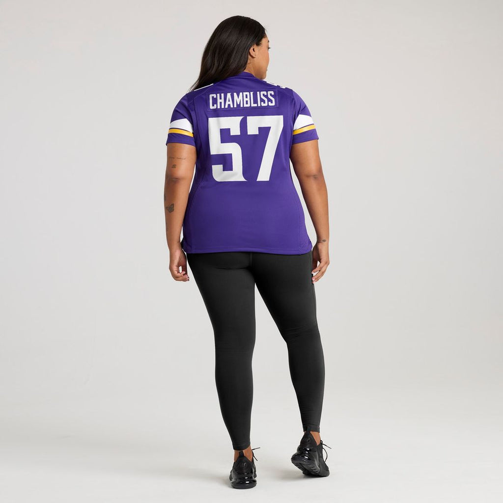 Chaz Chambliss Minnesota Vikings Nike Women's Team Game Jersey - Purple